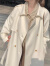 拉夏贝尔（La Chapelle）风衣外套女中长款2023新款春秋季高质感小个子气质奶白色显高大衣 奶白色 XL