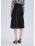 朗姿【三醋酸Basic衣橱】意大利设计法式高腰鱼尾半身裙新款裙子 黑色 S