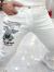 啄木鸟（TUCANO）2023夏季男士白色牛仔裤潮流卡通刺绣时尚百搭弹力修身小脚长裤男 白色 主图款 31