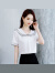 鸿思麟伊（HONGSILINYI）2023夏季新款雪纺衫女短袖领仙的韩版宽松打底小衫 粉红色 M 88-100斤