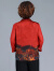 缇米媗妈妈夏装小衫套装中老年女中国风盘扣时尚印花上衣宽松大码两件套 红色（单上衣8066） 5XL建议穿140-150斤