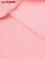 拉拉波波春春新款可爱卡通毛球印花多巴胺粉连帽中长款卫衣女L22A-WSTS13 粉色 M/165