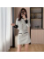 黎絮（Lixu）小香风连衣裙套装春装新款2024时尚拼接薄呢外套显瘦高腰短裙 米白色 S
