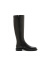 思加图冬季新款骑士靴长靴高筒靴时装靴女皮靴D2573DC3 黑色（绒里） 38