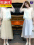 恒源祥裙子2024新款ins超仙学生森系仙女裙蕾丝上衣吊带连衣裙两件套 白色上衣+白色半身裙 S建议7090斤