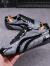 卡帝乐鳄鱼（CARTELO）欧洲站男鞋2023秋季新款舒适豆豆鞋个性网红爆裂刺绣男士休闲鞋子 黑色 42