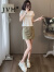 JVH香港潮牌休闲运动套装女 2024夏季新款宽松短款T恤包臀半身短裙 图片色 XL（116-125斤）
