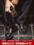 马登（Maden）男鞋24年新款莫卡辛袋鼠鞋英伦美式复古休闲工装黑色圆头德比皮鞋 黑色 39