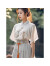 XIPR【十二花莳】夏季新中式国风女装宋制马面裙套装薄款改良汉服女款 白色衬衫 S仅限参考(45KG-50KG)