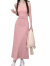 帕曼尼法式纯欲套装女夏季粉色吊带连衣裙抽褶不规则V领罩衫两件套 连衣裙粉 S