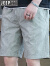 吉普（JEEP）纯棉休闲短裤男士五分裤夏季薄款宽松沙滩裤居家中裤子男款夏天潮 豆绿色 L