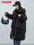 鸭鸭（YAYA）中长款羽绒服女2023年冬季新款连帽保暖显瘦时尚女士外套 卡其色 S