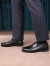 金利来（goldlion）男鞋商务休闲鞋时尚皮鞋舒适轻便套脚乐福鞋G521330002AAA黑色38
