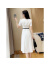 miss nitaly短袖连衣裙女装夏季新款高端设计感黑白撞色通勤时尚百搭中长裙子 白色 S(建议80-95斤)