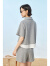 飞鸟和新酒2024夏季新款假两件短袖上衣女灰色休闲短裤时尚套装 浅灰HCC01 M