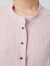 斯琴2022夏季新品女粉色苎麻立领单排扣宽松五分袖衬衫 BBXS02309 粉色 M