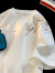 Shelley Jones 新中式重磅短袖t恤男夏季潮牌24新款休闲衣服国风宽松半袖体恤衫 白色 L [建议110-130斤]
