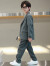 迪士尼（Disney）5-16岁童装男童西服套装春秋款儿童小西装两件套男孩秋装中大童潮 灰色 150cm