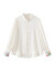 ZXEGI衣服女装衬衫长袖2024春装新款好品质国风刺绣新中式对襟上衣 米白色 XL