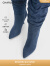 CHARLES&KEITH时尚长筒尖头高跟靴堆堆靴女CK1-90580185 Blue蓝色 37