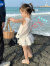 迪士尼2022款女童装女宝宝甜美镂空纯棉套装夏季女童洋气露背背心两件套 波点开衫套装 80cm适合年龄1-2岁