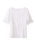 欧莎（OSA）夏季23年新款白色短袖雪纺衫女宽松遮肚子上衣高档洋气小衫 白色 M
