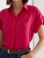 LAUREN RALPH LAUREN 拉夫劳伦女装 经典款宽松版亚麻短袖衬衫RL61548 651-粉红色 XXS