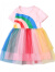 Radinka2024夏新款欧美风女童针织棉网纱连衣裙儿童公主裙卡通童装XBT 1289 2T(90)
