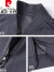皮尔卡丹华夫格休闲套装男运动两件套春秋季棒球领长袖卫衣外套潮流长裤子 灰色(纯色款上衣) 170/M
