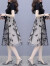 拉夏贝尔连衣裙女2024年夏季新款短袖收腰时尚显瘦名媛蕾丝气质仙女裙子 图片色 L