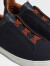 杰尼亚（Zegna）【618精选】海军蓝#时尚可持续™羊毛法兰绒TripleStitch™奢华休闲鞋