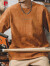 皮尔卡丹（pierre cardin）美式复古重磅t恤男短袖男士夏季宽松潮牌麂皮绒做旧垂感半袖体恤 炭烧咖啡 S(100-130斤)