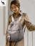 酷奇袋鼠（KUQIDAISHU）双肩包女2023新款潮旅行牛津布小背包女士百搭时尚小包包书包 灰色