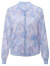 娜尔思（NAERSI）春夏新款商场同款短外套植物花卉长袖拉链立领短款上衣 淡孔雀蓝色 S