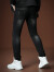 柏芬迪兰牛仔裤男士春季2024新款欧洲站小脚长裤潮流修身拼接弹力裤子男款 黑色 28