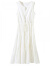 皮尔卡丹年夏季女白色裙子提花棉宽松收腰版精致设计无袖连衣裙 白色(现货) 原版定制 S