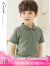 纯一良品（CUNYI）童装男童POLO衫短袖儿童翻领t恤夏季新款中大童夏装上衣 绿色 160cm