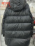 NAKEZG2023新款黑金系列羽绒服女中长款韩版小个子白鸭绒加厚保暖外套潮 黑色(鸭绒) M