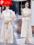 皮尔卡丹新中式国风套装女2024年夏季新款年轻款日常改良旗袍连衣裙两件装 图片色 XL (115-125斤拍)