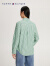TOMMY HILFIGER24新款春夏女装复古休闲竖条纹合身版长袖衬衫XW0XW02994 绿白条纹0CD 32（XS）