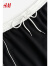 H&M2024春季新品女士简约风宽松版A字长裙松紧腰半身长裙1209995 黑色 155/64 XS