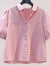 婧瑜衬衫女2024夏季新款女士短袖衬衫短款小个子衬衣女装宽松休闲上衣 粉红色 L建议100-115斤