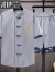 吉普（JEEP）中国风短裤套装男士夏季冰丝薄款唐装汉服一套衣服休闲潮牌五分裤 D08套装-白色 M (约85~105斤可穿)