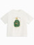 MQD童装男童纯棉短袖T恤儿童宽松卡通图案运动T恤 米白 160cm