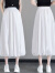 白色半身裙女中长款蓬蓬裙2024春夏新款高腰a字裙显瘦百搭黑裙子 白色 S（85-95）