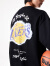 杰克·琼斯（JACK&JONES）夏季新品NBA联名湖人队oversized字母男士运动短袖T恤224201005 E40黑色 180/100A/L