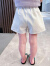 迪士尼（Disney）女童夏季短裤小童时髦休闲百搭裤子女宝宝洋气夏款薄款五分裤夏装 白色 110cm
