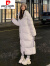 皮尔卡丹官方羽绒服女冬季2024年新款中长款过膝韩版服da码 米白色(加厚) M 100-115斤