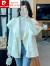 皮尔卡丹棉服女冬季2023新款爆款新中式棉衣针织拼接超好看夹棉外套女秋冬 米白色 S