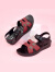 韵优利（yunyouli）夏季外穿休闲妈妈鞋子坡跟厚底防滑软底魔术贴中老凉鞋 红色 36